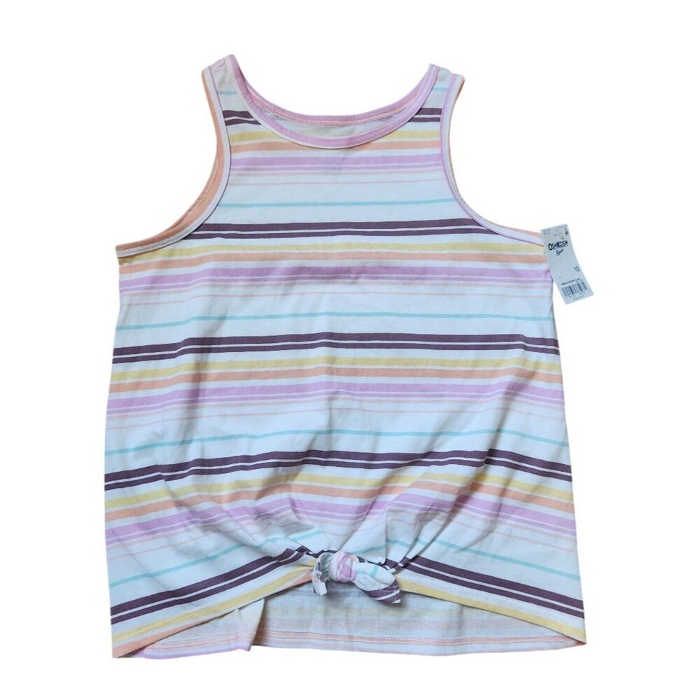 OshKosh B'gosh Girls' Striped Sleeveless Tank Top Size 10 Multicolor NWT